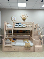 Model 8106 solid wood kids bunk bed — front view