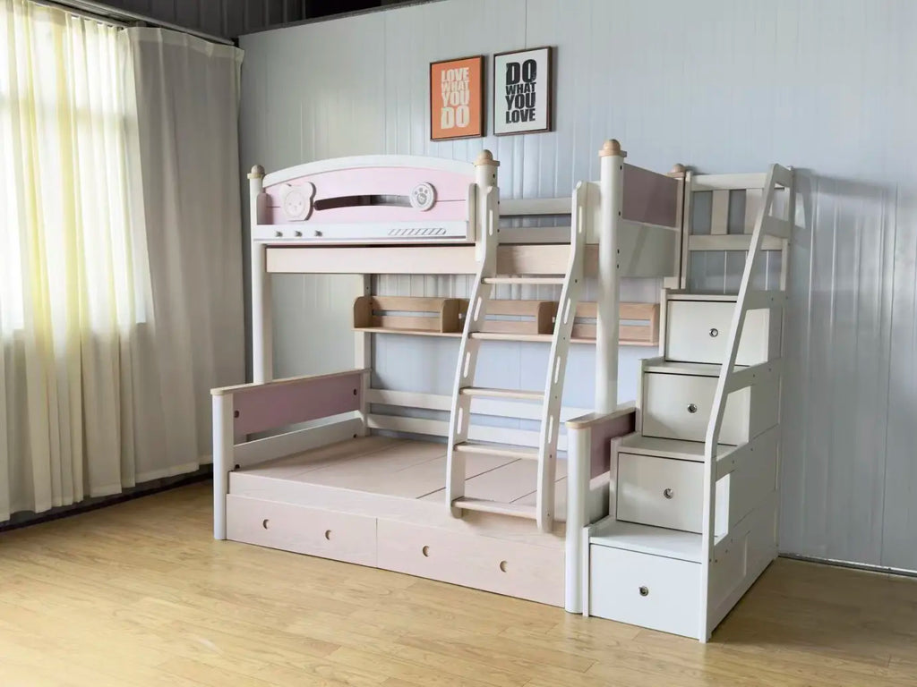 Model 6336 with storage steps, bookshelf and drawer