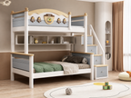Model 6506 – Bed with Storage Steps and Bookshelf configuration illustration
