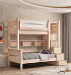 AI-rendered configuration preview — Model 8119 with storage steps and bookshelf
