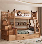 Model 9110 – Package 4 – Bed + Storage Steps + Bookshelf + Drawer