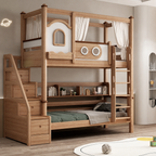 Model 9116 – Package 3 – Bed + Storage Steps + Bookshelf