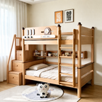 Model 9121 – Package 3 – Bed + Storage Steps + Bookshelf