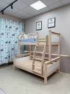 Model 8110 solid wood kids bunk bed — angled view