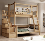 Model 8116 solid wood kids bunk bed — front view