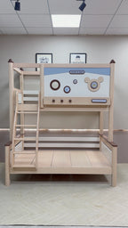 Model 8118 solid wood kids bunk bed — front view