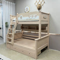 Model 8102 solid wood kids bunk bed in ash finish — Basic Bed