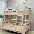 Model 8108 solid wood kids bunk bed in ash finish — Basic Bed