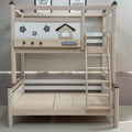 Model 8116 solid wood kids bunk bed in ash finish — Basic Bed