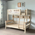 Model 8122 solid wood kids bunk bed in ash finish — Basic Bed