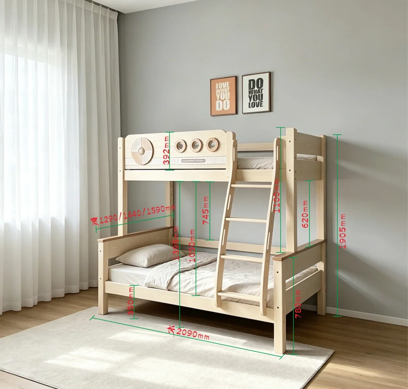 Model 8122 bunk bed overview