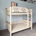 Model 8125 solid wood kids bunk bed in ash finish — Basic Bed