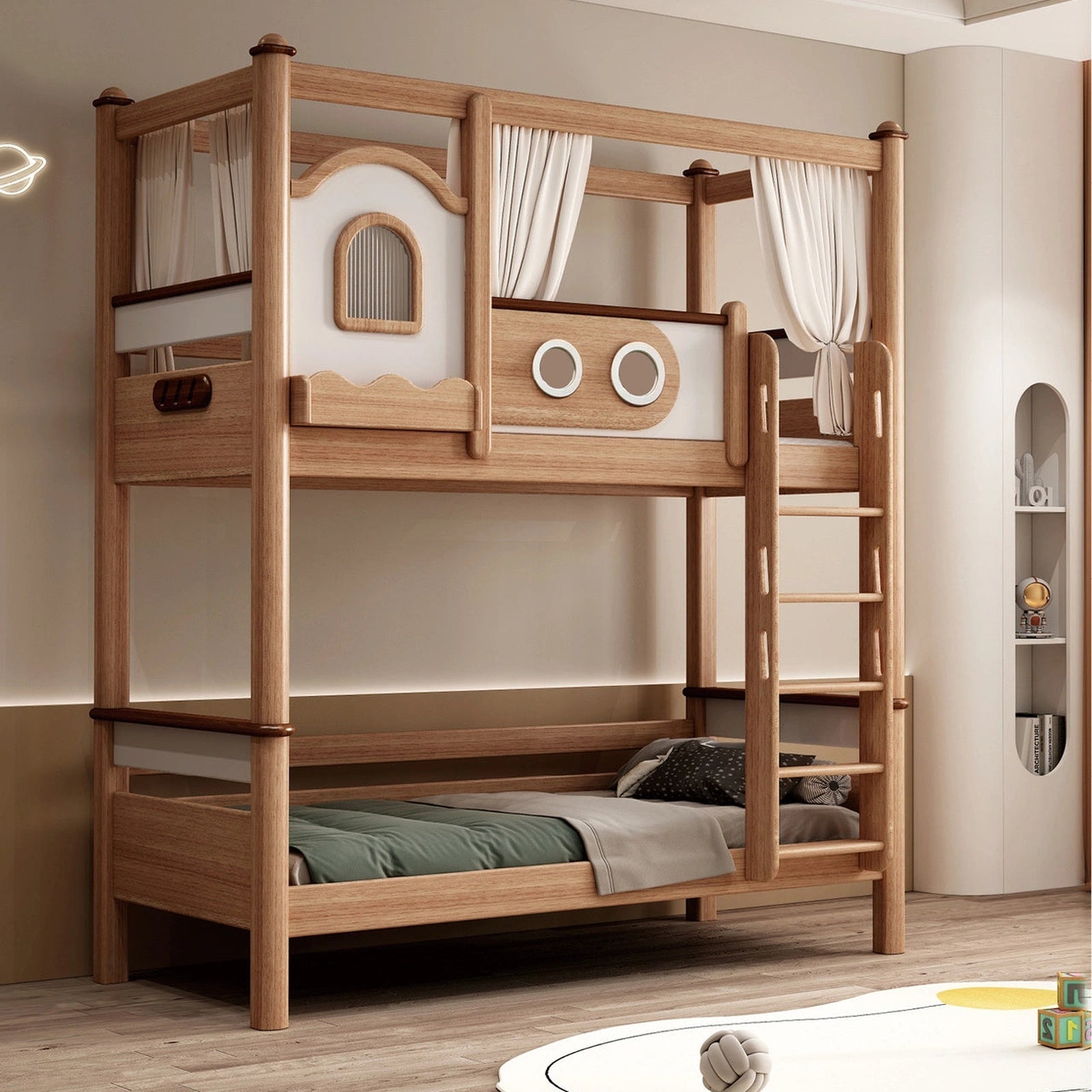 Model 9116 red walnut bunk bed collection cover